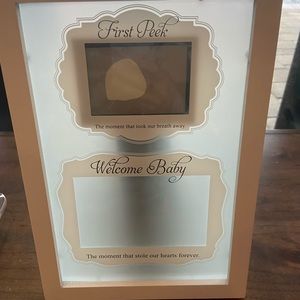 Beautiful white baby frame